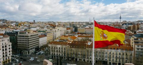 Madrid with flag