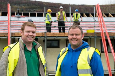 Men on construction site