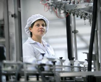 Factory worker working