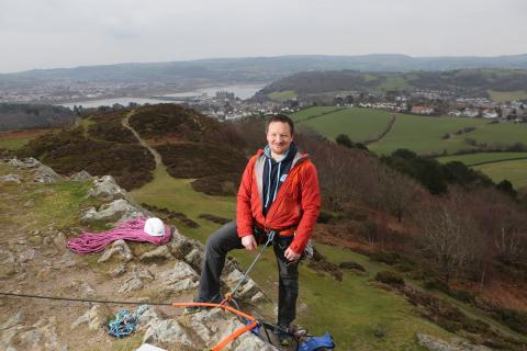 owner of climb wales Glyn climbing 