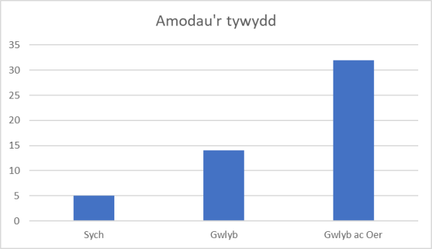 amodau'r tywydd