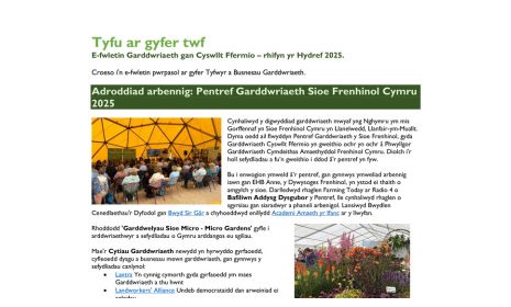 E- fwletin Garddwriaeth gan Cyswllt Ffermio – Hydref 2025