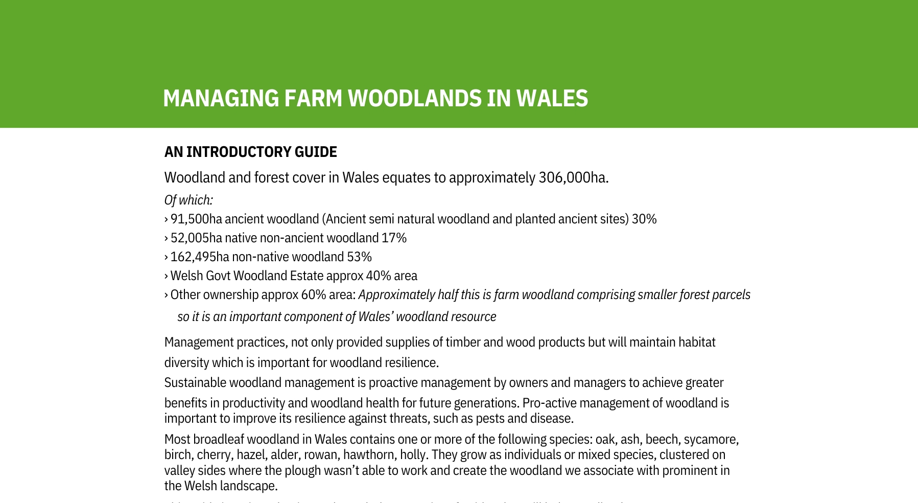 Managing Farm Woodlands In Wales