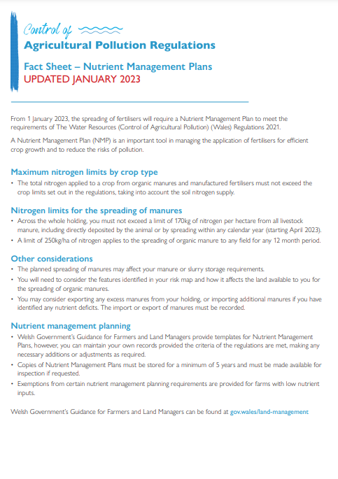  Nutrient Management Plans