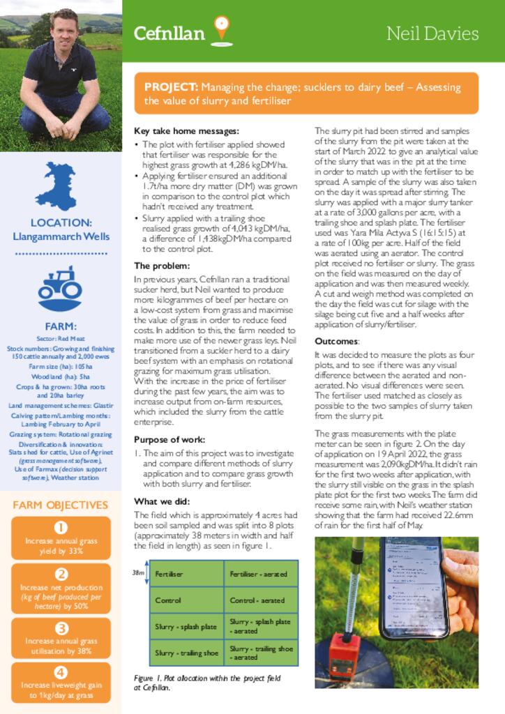 Cefnllan Demonstration Site Project Report Factsheet