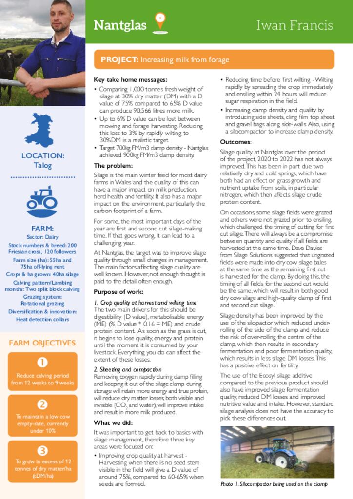 Nantglas Demonstration Site Project Report Factsheet