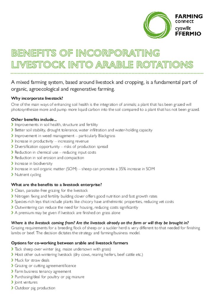  Benefits Of Incorporating Livestock Into Arable Rotations