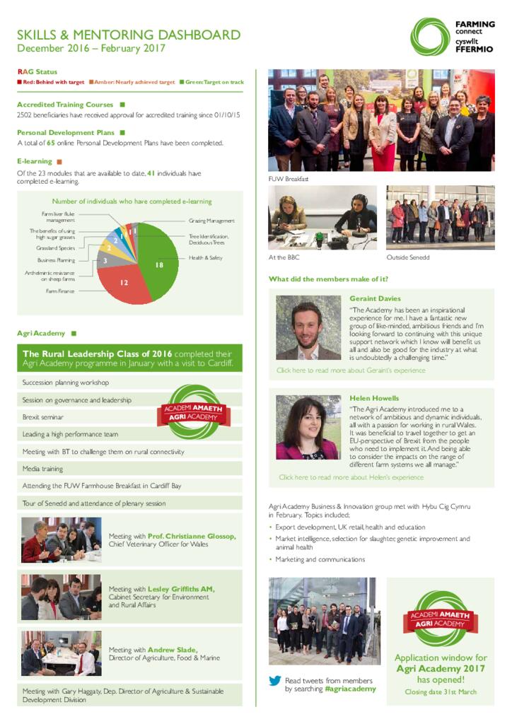 Skills & Mentoring: December 2016 – February 2017