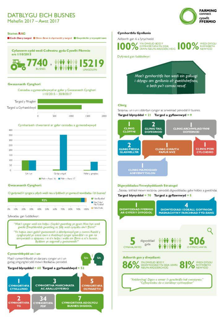 Datblygu eich Busnes: Mehefin 2017 – Awst 2017