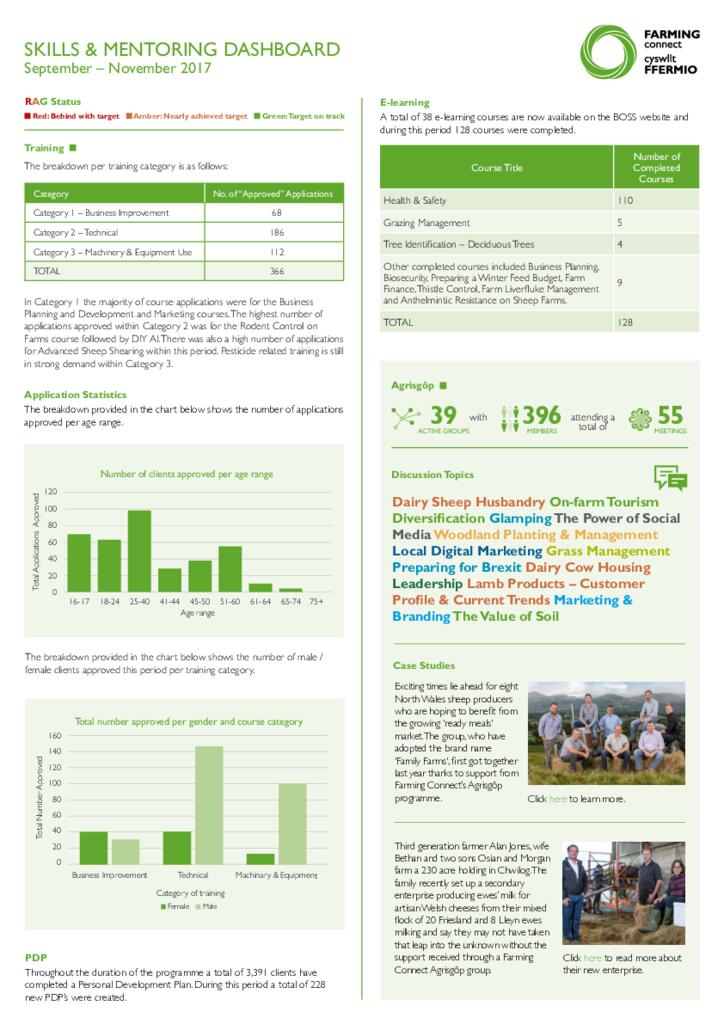 Skills & Mentoring: September – November 2017