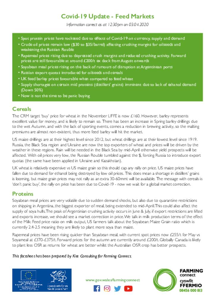 Covid-19 Update - Feed Markets