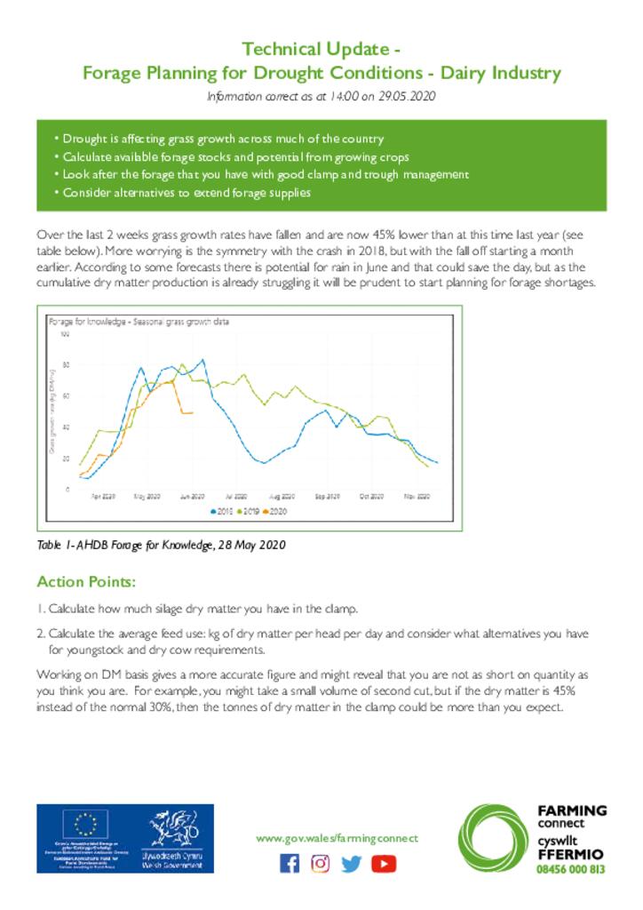 Technical Update - Forage Planning for Drought Conditions - Dairy Industry
