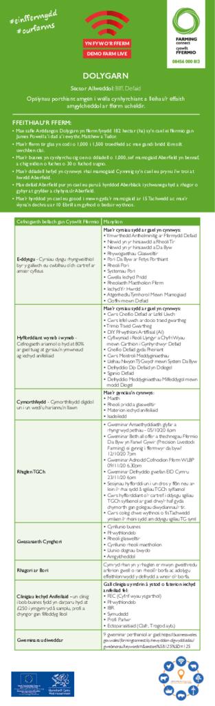 Yn fyw o'r fferm - Dolygarn