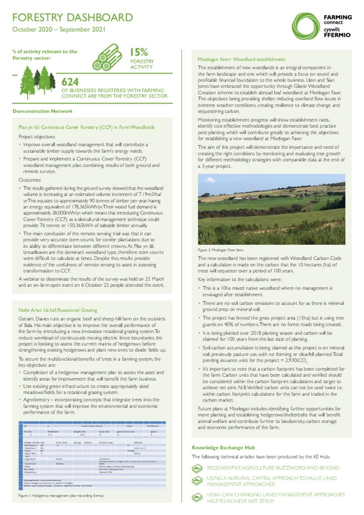 Dashboard - Forestry Oct 2021