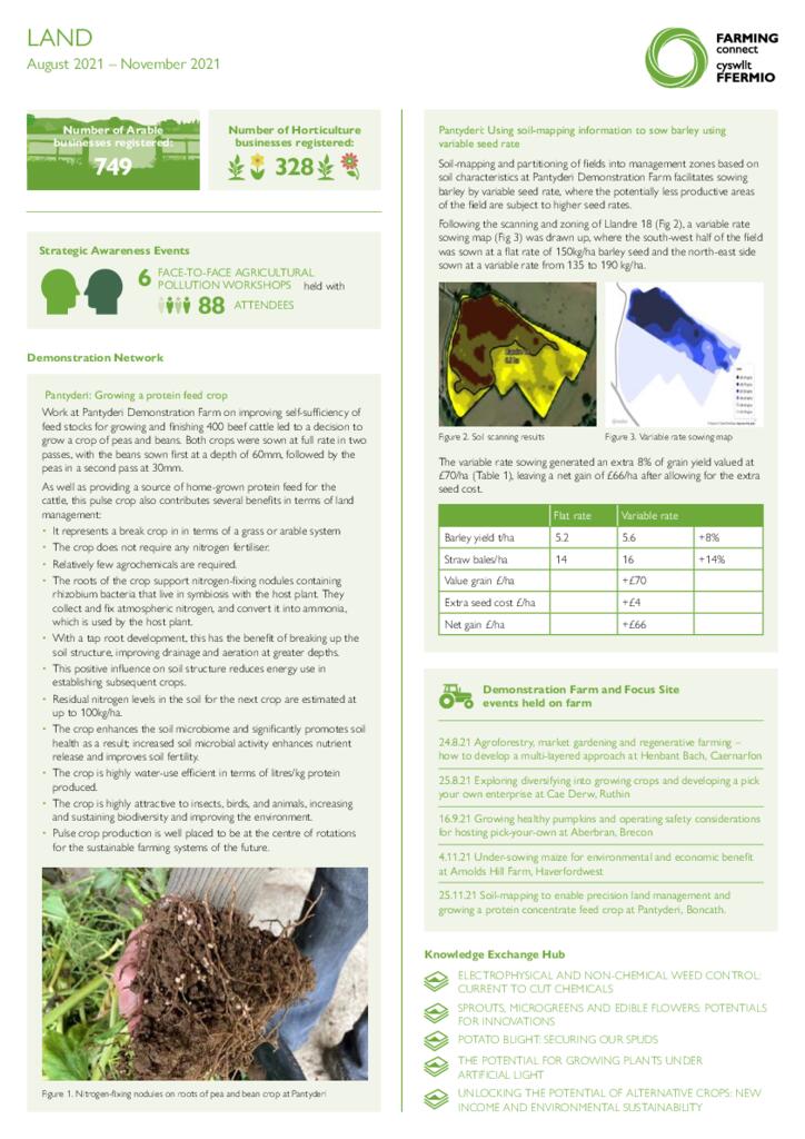 Land: August 2021 - November 2021