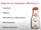 Milking efficiency: more milk, less time