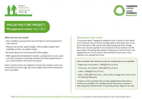 Management notes April 2021 - 1