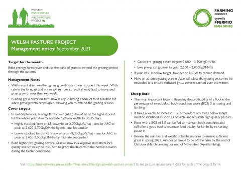 Management notes September 2021 -1