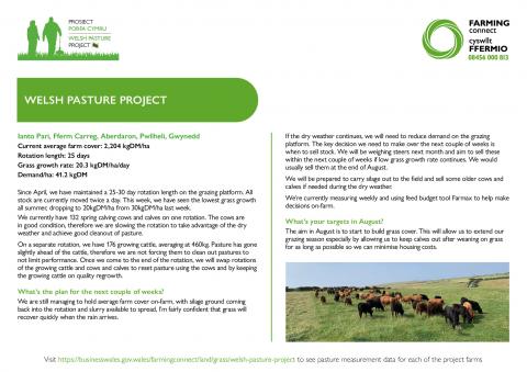 Management notes August 2021 - 2