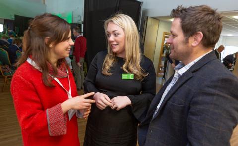 teleri fielden llyndy isaf scholar talking to cath price of farming connect and james powell llandrindod farmer 1