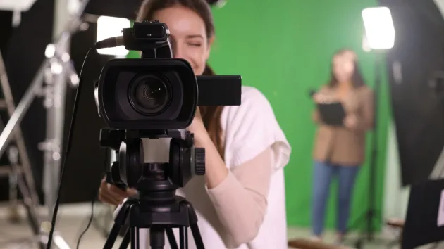 Camera crew filming