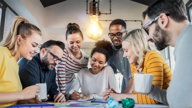 Innovative team having a project discussion 