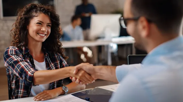 Job interview - handshake