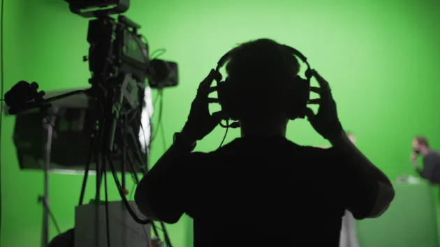 Film scene - camera and director 