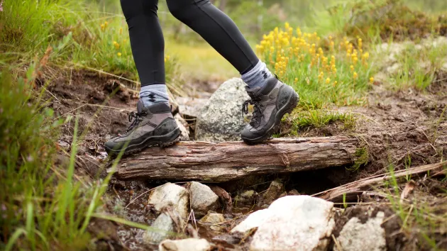 Hiking outdoors 