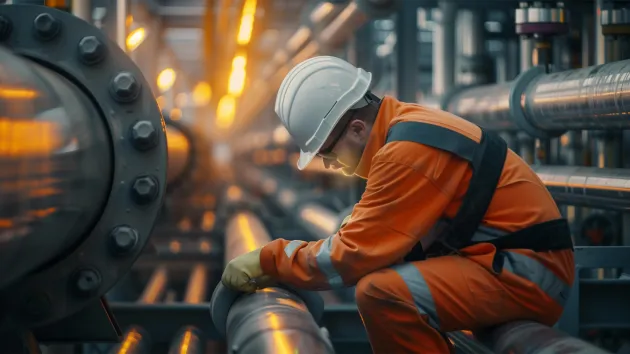 Utility worker - pipes and gas work