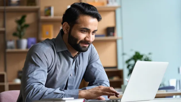 homeworker using a laptop