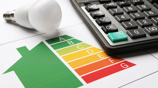 Calculator and energy saving lightbulb
