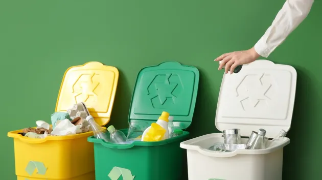 recycling bins