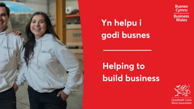 Helping to Build Business text