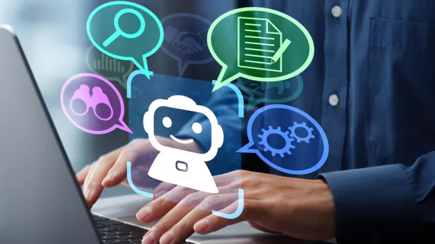 digital symbols - AI, robot 