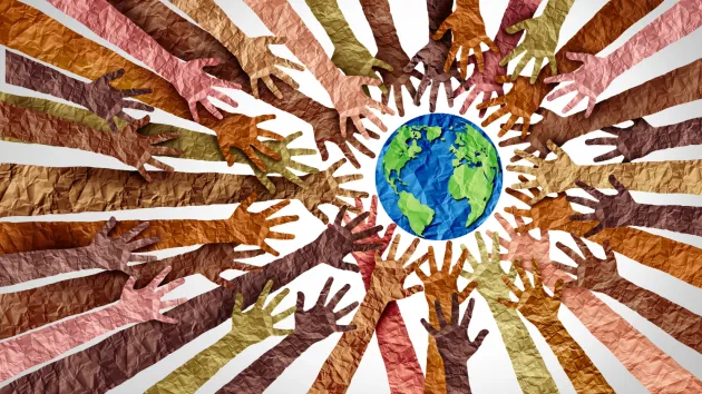 hands and planet earth 