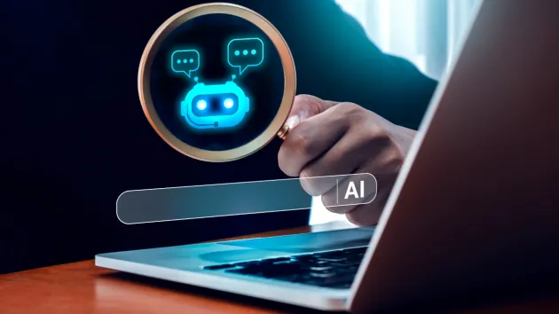 Laptop search bar - AI