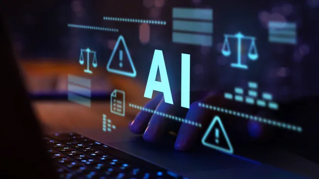 AI and ethics - digital logos
