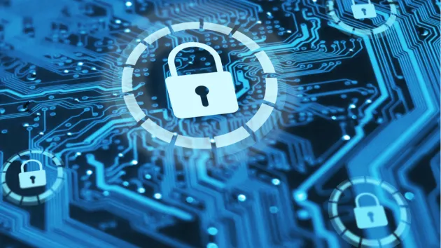 cyber - digital padlock