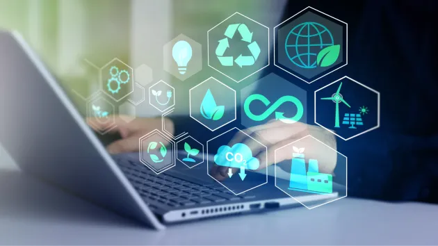 Sustainability digital symbols