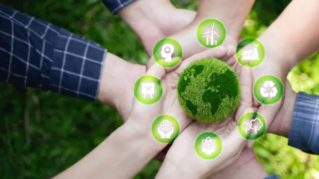 Eco concept, ecology, clean energy and environment protection.