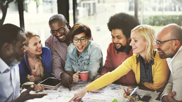 group of people at a meeting
