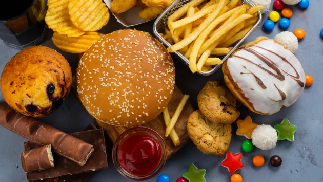 Assortment of unhealthy products