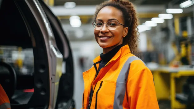 young female mechanic