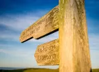 Wales coastal path sign