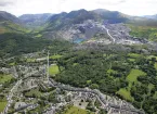 Bethesda, Gwynedd overlooked by Penrhyn Quarry