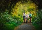 Lon Eifion cycle path - family cycling 