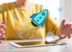 Digital tablet and digital rocket - concept of business start up 