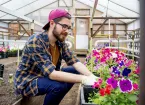 Flower centre worker