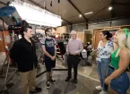 Mark Drakeford visits the set of the Netflix drama, Sex Education.